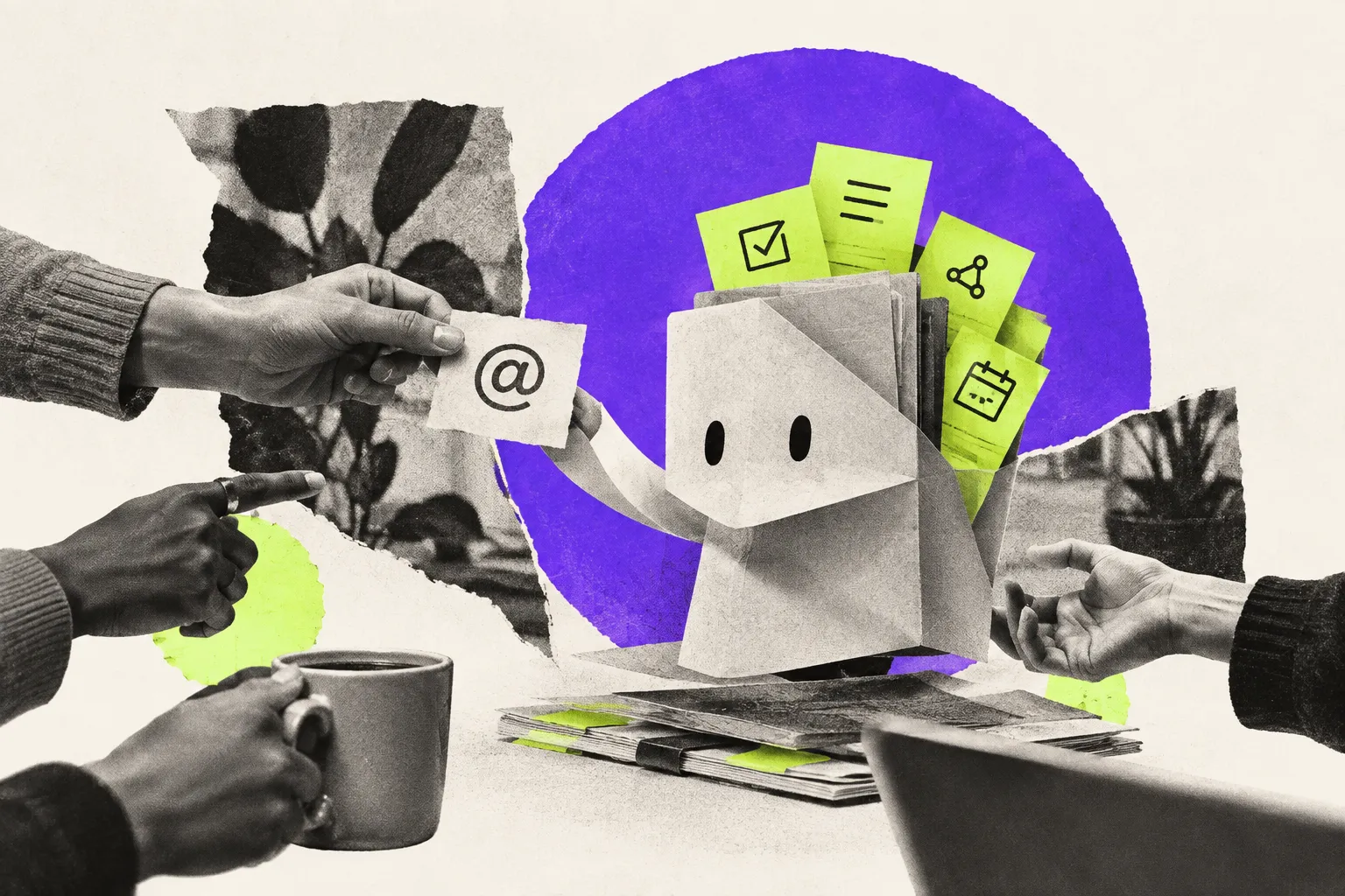 Editorial illustration for Claude Tag brings an agent into the team conversation