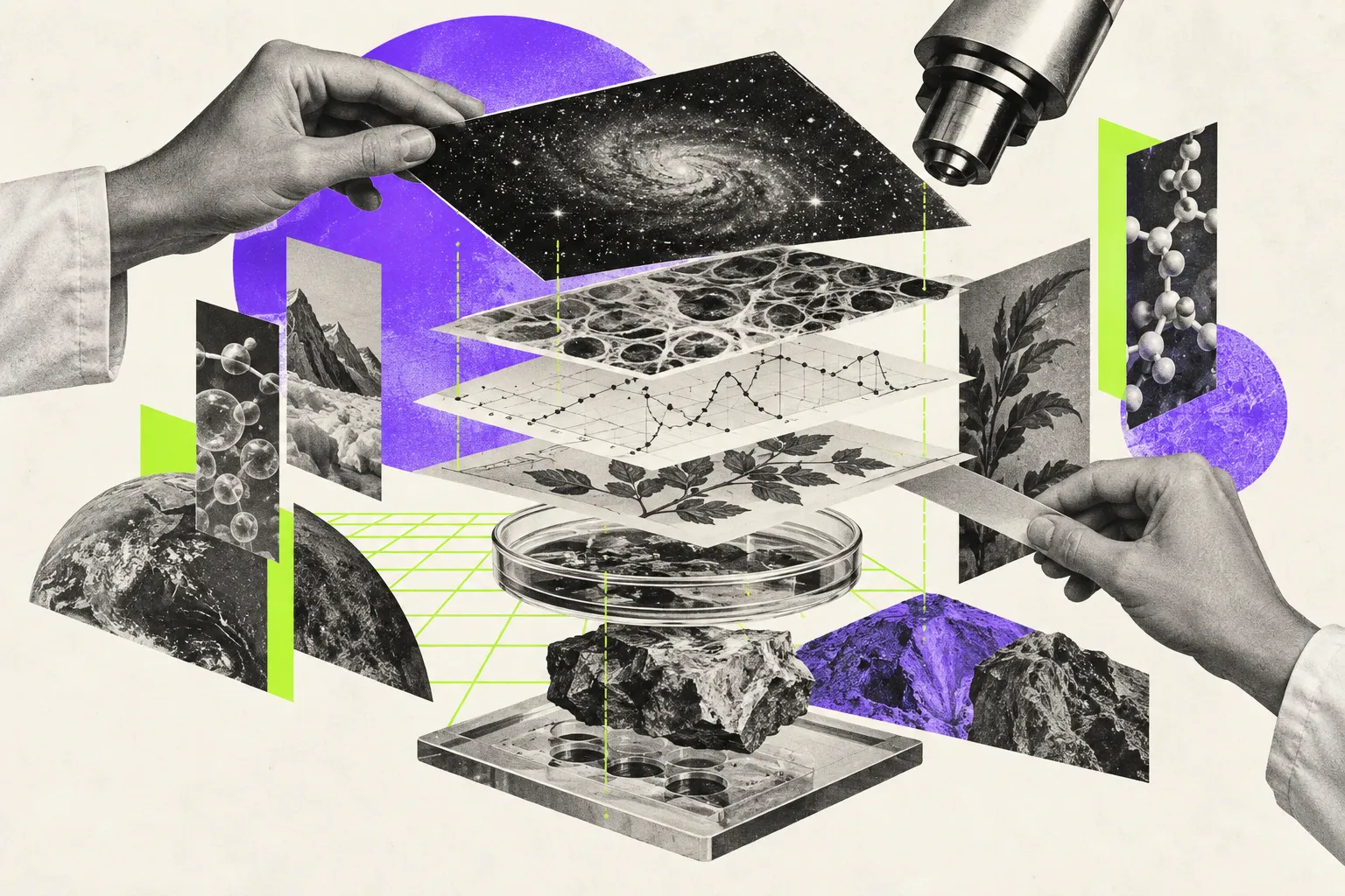 Editorial illustration for Gemini for Science follows more of the research process